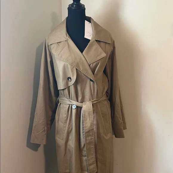 KAFFE Petrified Oak Trench Coat Size 38 - NWT - Picture 3 of 15